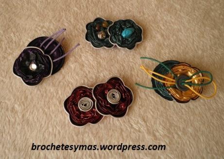 Broche con cápsulas de café