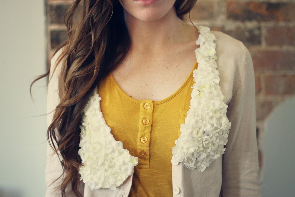 floral collar DIY 1