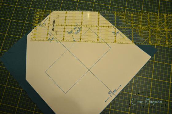 Cortando tela con patron forro bolso grannys 1 crochet