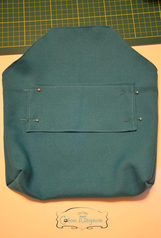 Colocando bolsillo en forro bolso grannys 1 crochet