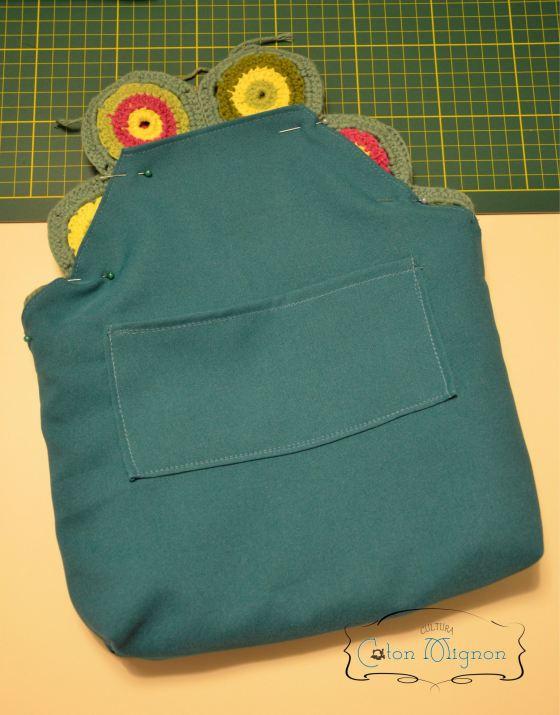 Colocando forro bolso grannys 1 crochet
