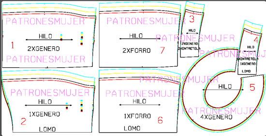 falda con cintura alta