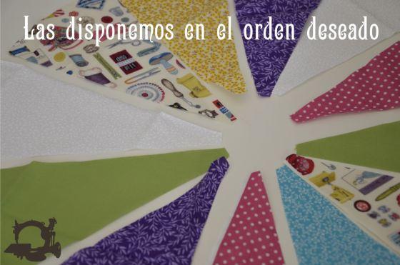 Disposición de piezas cojín vélo