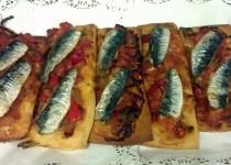 #coca de sardinas en #ajoarriero