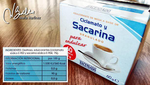 Sacarina de Mercadona: todo Dextrosa (azúcar)
