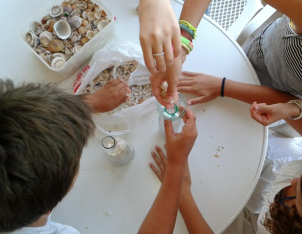 Conchas de playa embotelladas - Seashells bottled