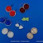 Pendientes con cápsulas de café Nespresso recicladas. Earings made with recycled Nespresso coffee capsules