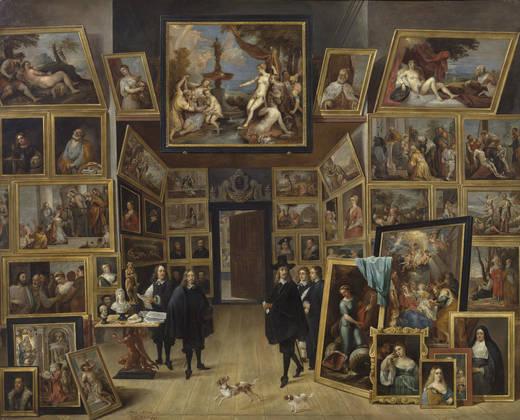 David Teniers Arquiduque Leopoldo Guillermo en su galeria de pinturas en Bruselas belleza encerrada Loving Madrid Prado