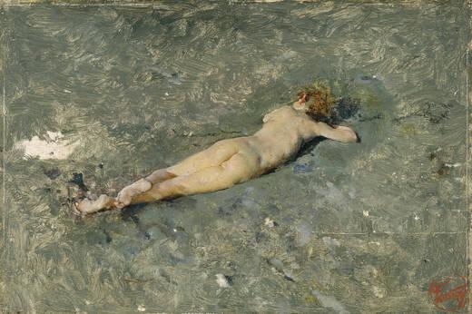 Mariano Fortuny Desnudo en la Playa de Portici belleza encerrada Loving Madrid Prado