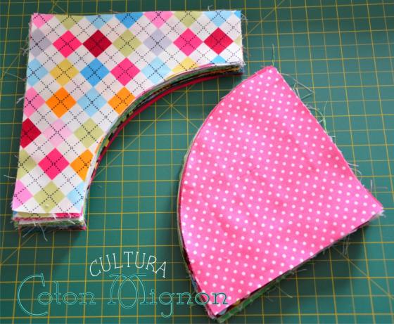 Patrones de tela Construcción Bloque Quilt dando vueltas culturacotonmignon