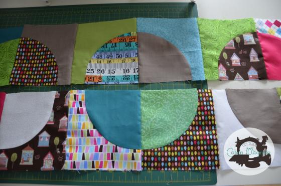 Líneas completas quilt dando vueltas cultura coton mignon