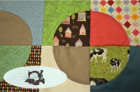 3 Unión de piezas horizontales Quilt Dando Vueltas CulturaCotonMignon