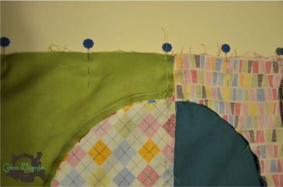 5 Unión de piezas horizontales Quilt Dando Vueltas culturacotonmignon