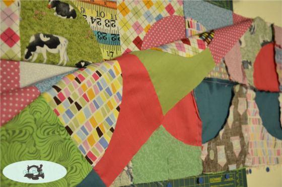 6 Unión de piezas horizaontales Quilt Dando Vueltas cultura coton mignon