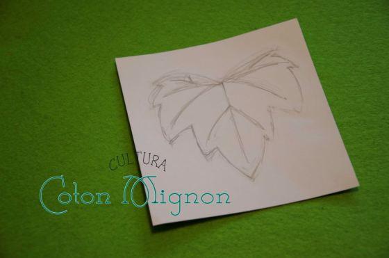 Hoja de calabaza en fieltro culturacotonmignon