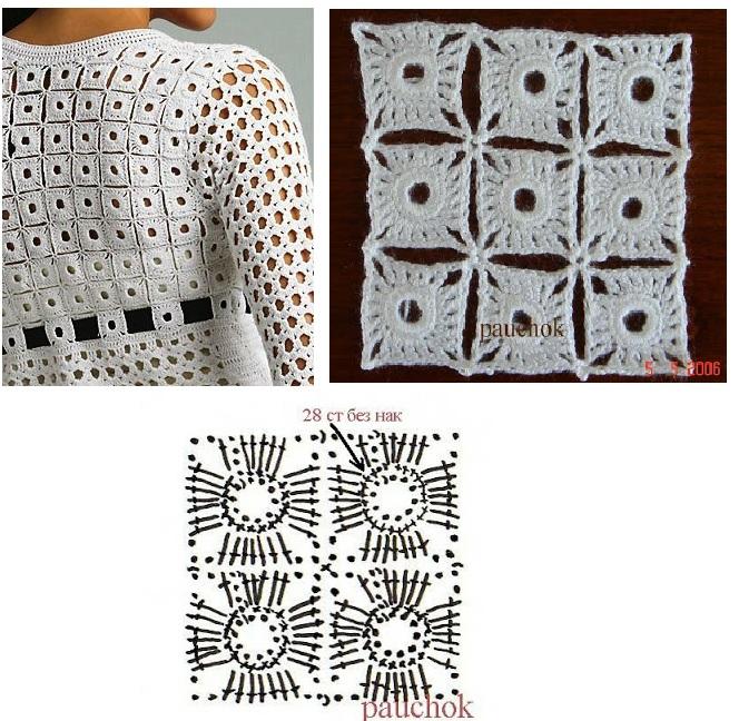 abrigo de crochet de cuadraditos patron2