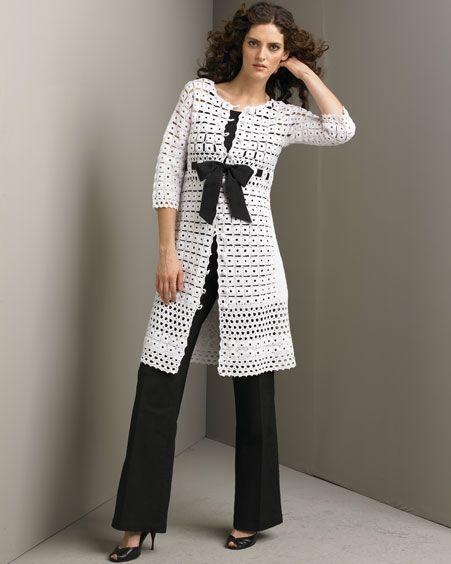 abrigo de crochet de cuadraditos patron1