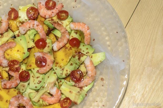 ensalada mango y aguacate