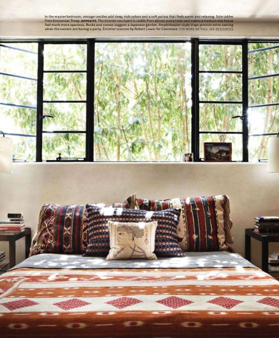 cama con estampado navajo