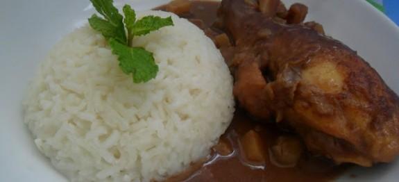 Pollo con papas al chocolate