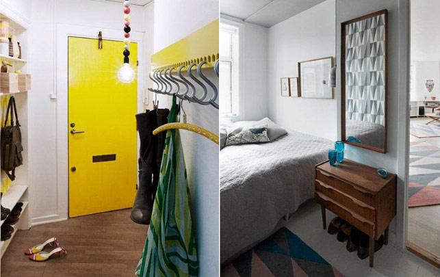 entrada y dormitorio