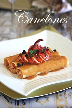 Canelones de bogavante para Navidad