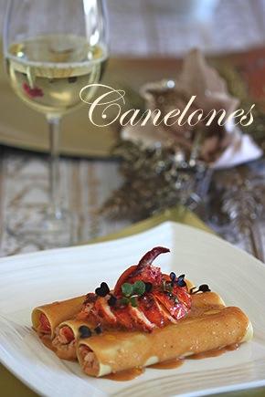 Canelones de bogavante para Navidad