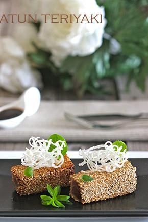 Atún Teriyaki con vermicelli crujiente