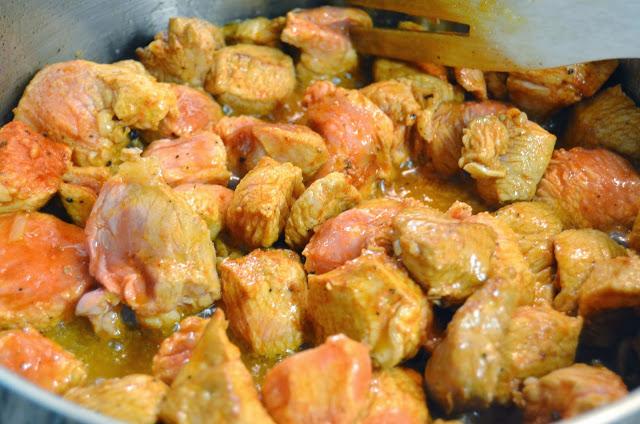 Ragout de ternera blanca con champiñones