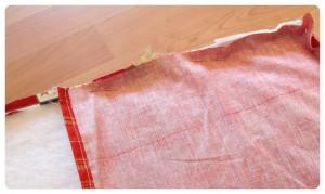 Detalle de Alfileres fijando el paño posterior