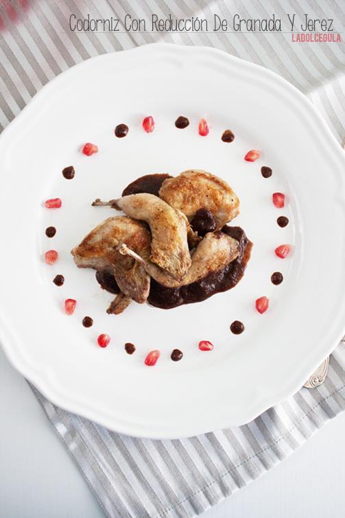 © La Dolce Gula Navidad Codorniz con reducción de granada y jerez ©