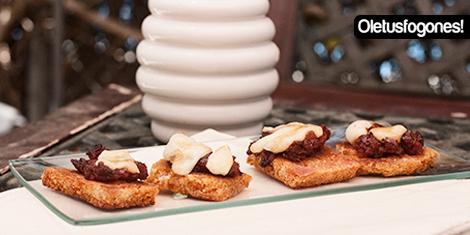 tapa de sobrasada queso y miel