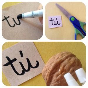 Realizando nombres de invitados de la mesa