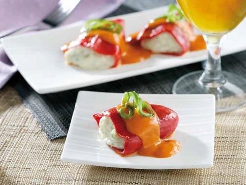 Pimientos del piquillo rellenos de bacalao