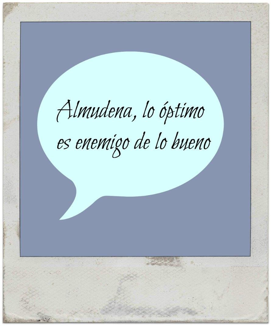 lo optimo es enemigo de lo bueno