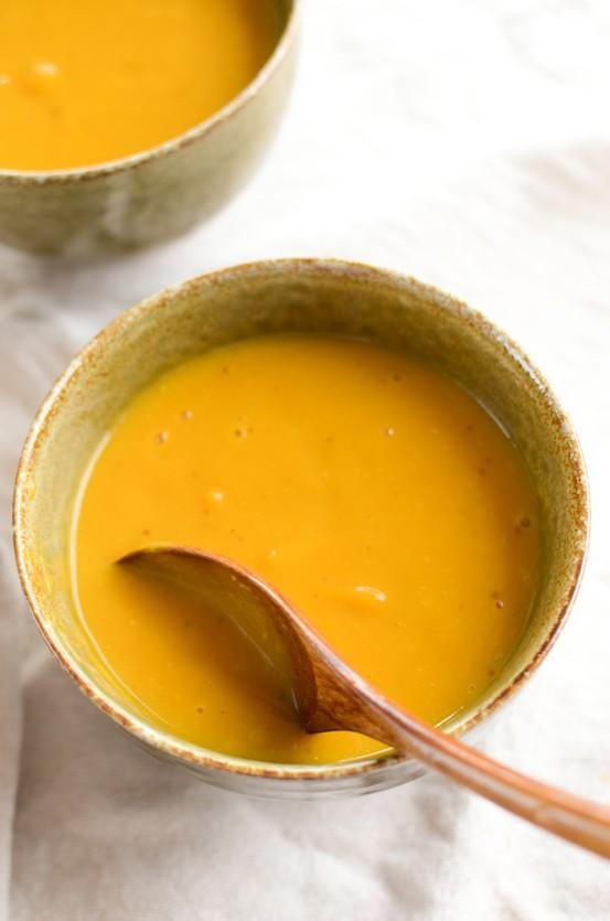 crema de manzanas y calabaza