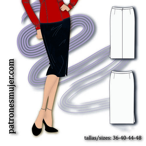 falda con abertura lateral-patronesmujer