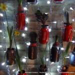 Jardín vertical realizado con botes de cocacola. #compartecocacolacon Rosa Montesa . Reciclado Creativo