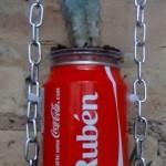 Jardín vertical realizado con botes de cocacola. #compartecocacolacon Rosa Montesa . Reciclado Creativo