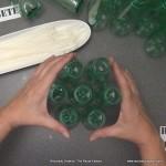 Lámpara realizada con 125 botellas de plástico recicladas - Lamp made with 125 recycled plastic bottles http://youtu.be/lwt43vjl2fs