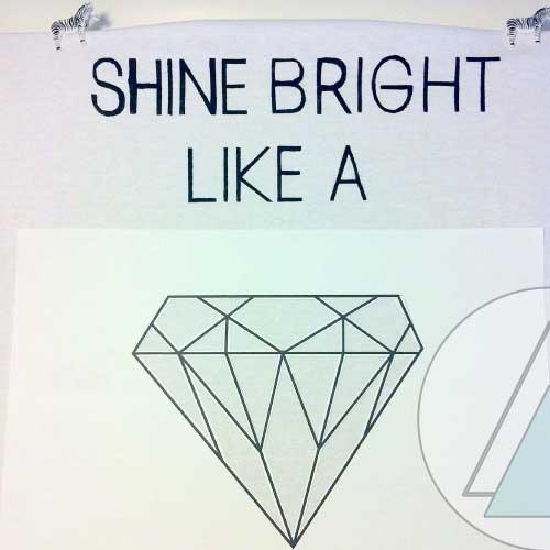 Camiseta diamante pasos