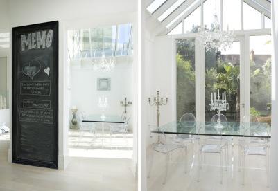 Bright white London house