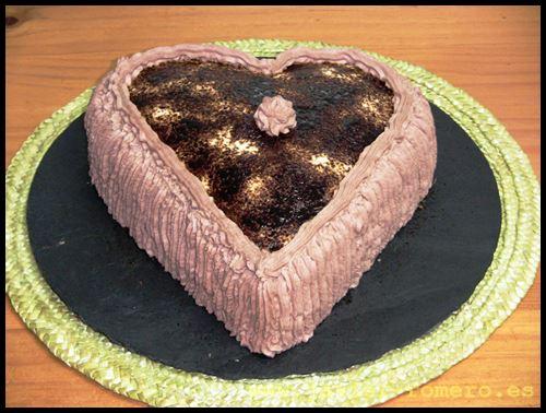 Tarta con forma de corazón