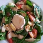 Ensalada de espinacas y queso de cabra