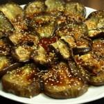 berenjenas asadas con salsa de soja