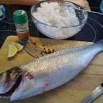 Lubina a la sal