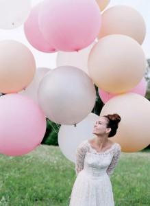 Foto novia con globos grandes