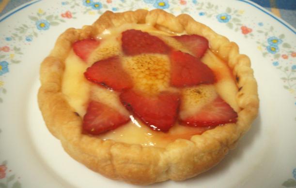Tartaleta de natillas con fresas