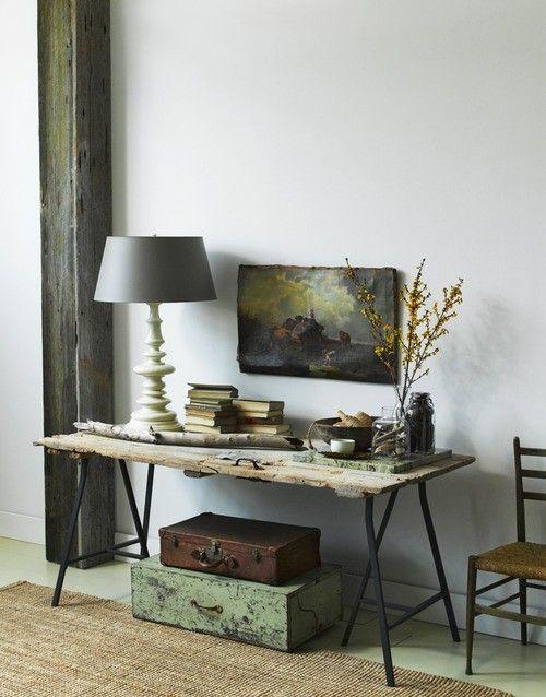 decorar con baúles una entrada