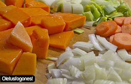 Puré de calabaza al jamón